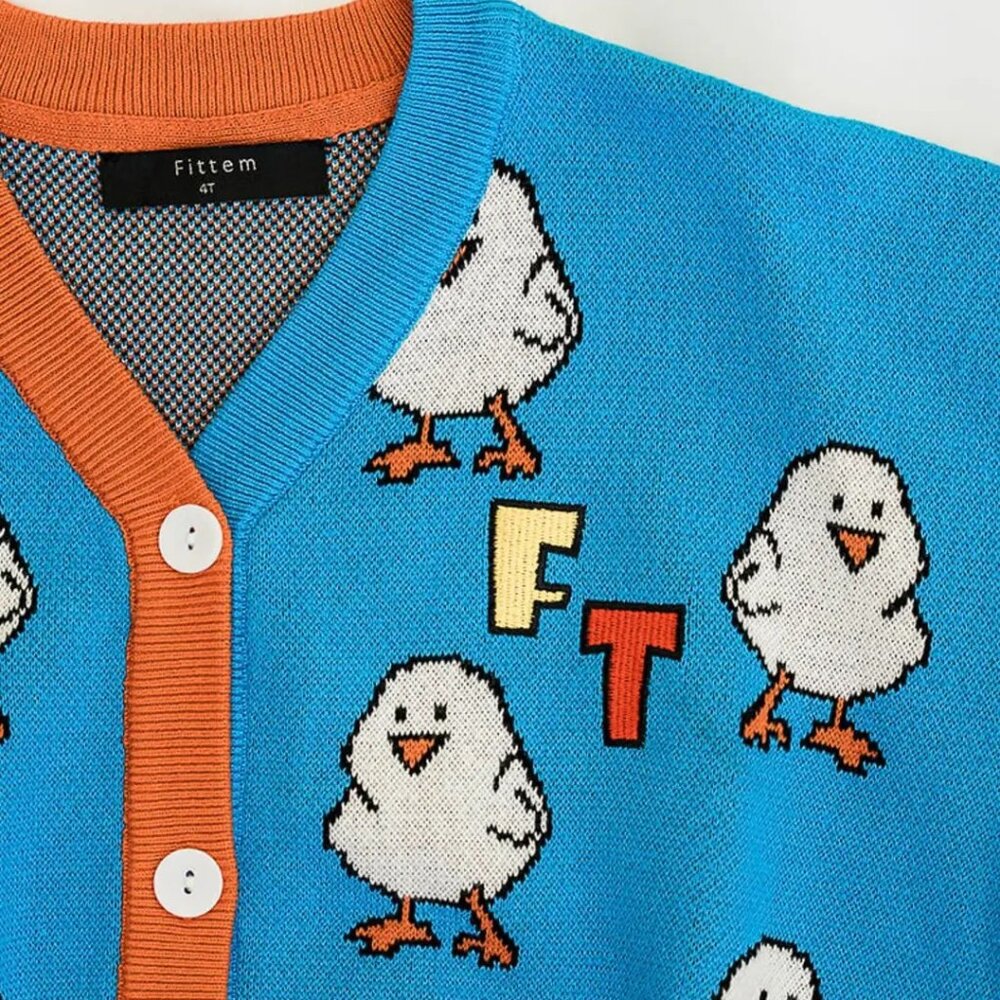 4T Unisex kids clothing - Chicklet Cardi - Picture 4 of 4